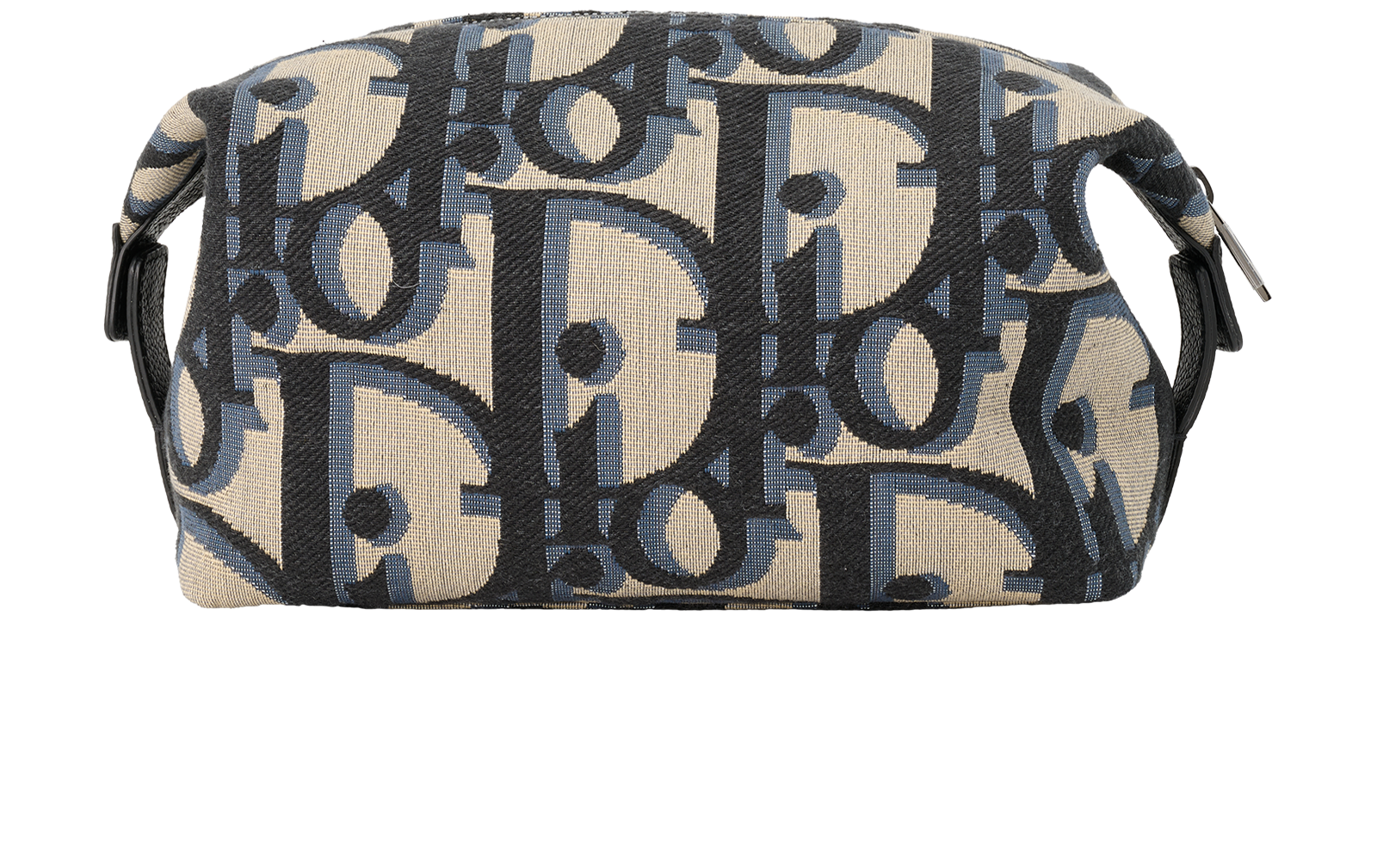 Christian Dior Maxi Oblique Toiletries Bag, &pound;395, Accessories, Beige/Blue, Canvas, Back view